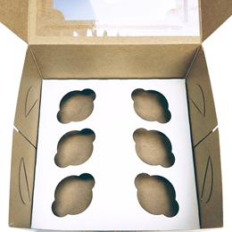 7" Cupcake Insert (Mini) bakery boxes, custom boxes, pastry boxes, gift boxes, Product Packaging Boxes, packaging, deli boxes, cupcake boxes, cupcake box insert, box inserts