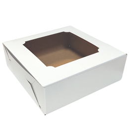 9" Cake/Pie Box (Window) bakery boxes, custom boxes, pastry boxes, gift boxes, Product Packaging Boxes, packaging, deli boxes, cake boxes, pie boxes, window bakery boxes